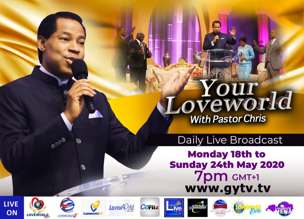 YOUR LOVEWORLD WITH OUR DEAR MAN OF GOD PASTOR CHRIS (PHASE 6) STARTS TODAY!
